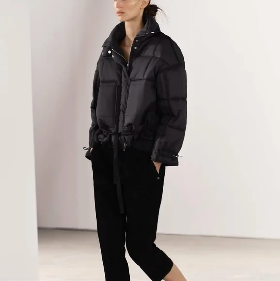 WATER REPELLENT NYLON PUFFER ANORAK ZW COLLECTION SIZE S - Picture 3 of 15